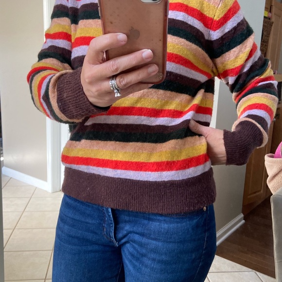 Madewell striped wrap sweater; size M - Picture 7 of 12